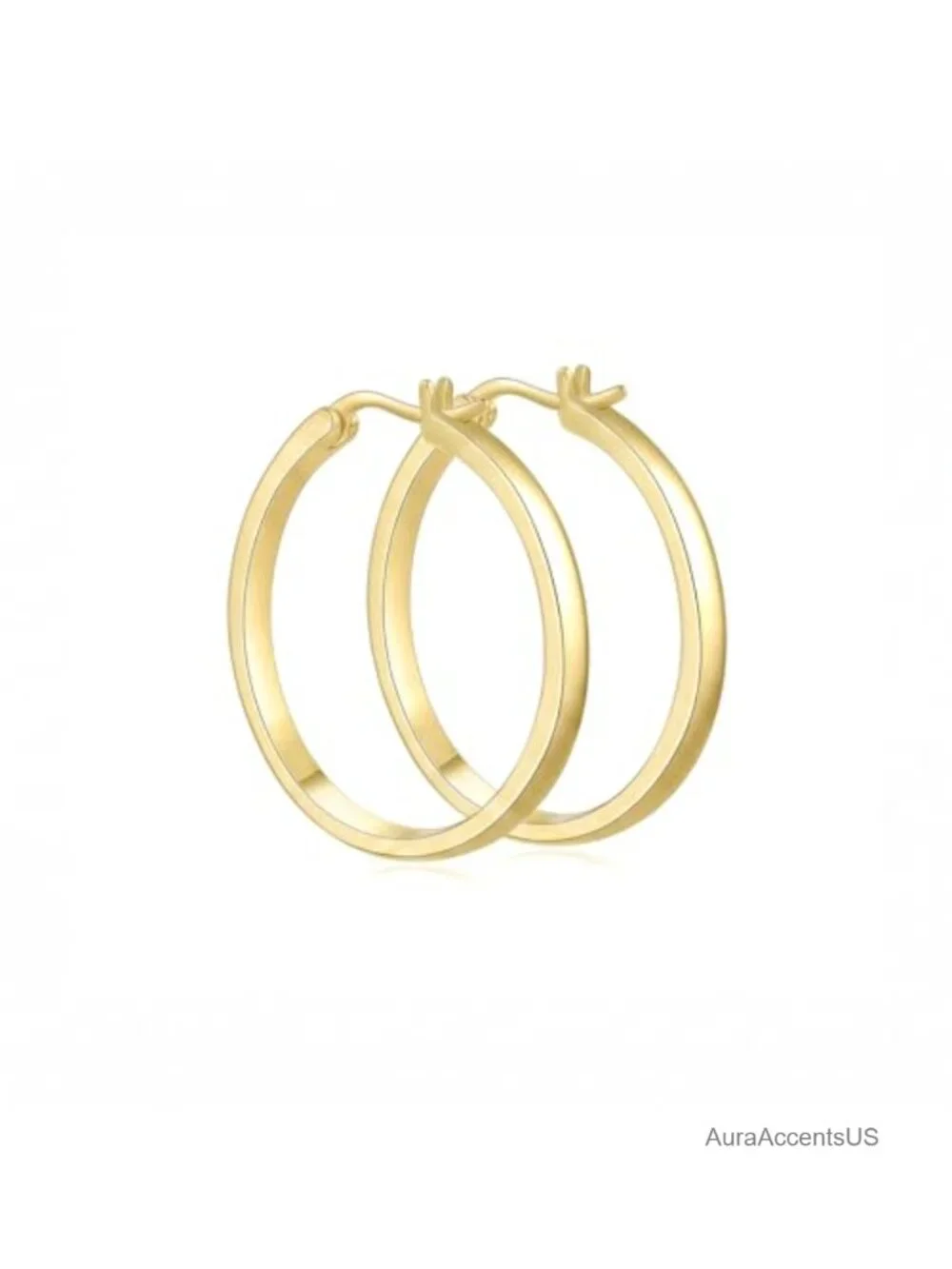 14K Gold Hoop Earrings Hypoallergenic Lightweight Huggie Hoops for Women